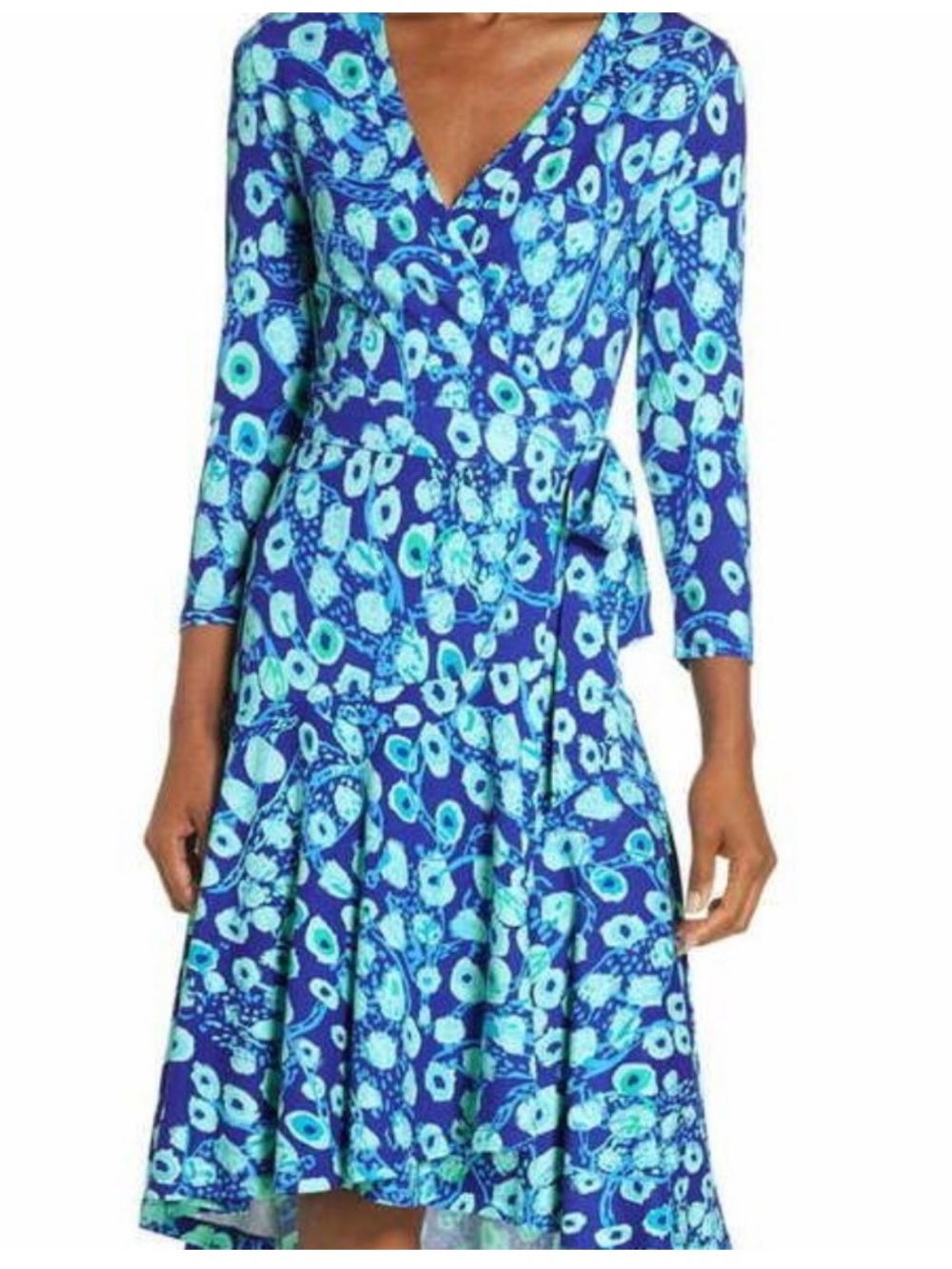 Lilly Pulitzer Rosaline Wrap Dress Blue Size M